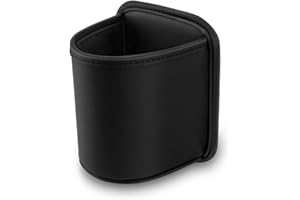 ‎BLINGOOSE BLINGOOSE Auto Getränkehalter Becherhalter für Autotür Clip Großer Auto Flaschenhalter Getränke Halter Water Becher Multifunktionale Türtasche Rücksitz Aufbewahrung Schwarz PU Leder 1 Stück