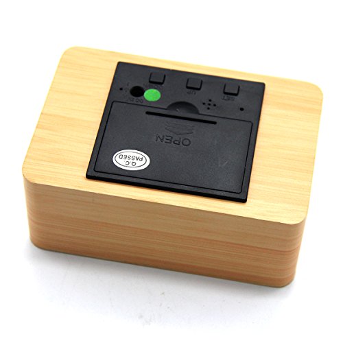 Evilandat Holz LED Digital Wecker Uhr mit Geräuschaktivierung Temperaturanzeige (Kein Adapter oder Batterien) - 9