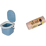 Toilettes De Camping Mobiles BranQ 15,5L - Écologique En Matériaux 100% Recyclés - Gris - Charge Max 120 Kg