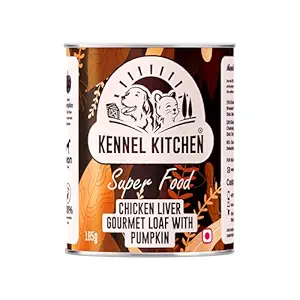 Kennel Kitchen Super Food for Dogs, Chicken Liver Gourmet Loaf with Pumpkin, Wet Dog Food, 185g, (Pack of 4)