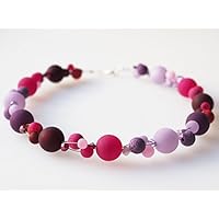 Polariskette pink lila beere Kette