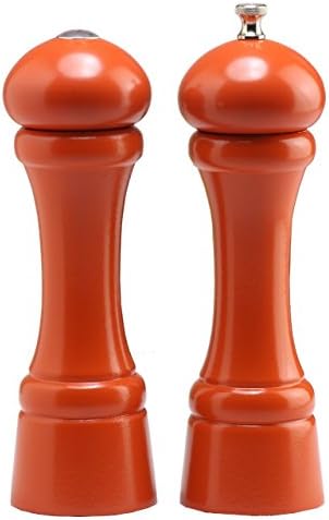 Chef Specialties 08900 8 in. Butternut Orange Pepper Mill and Salt Shaker Set