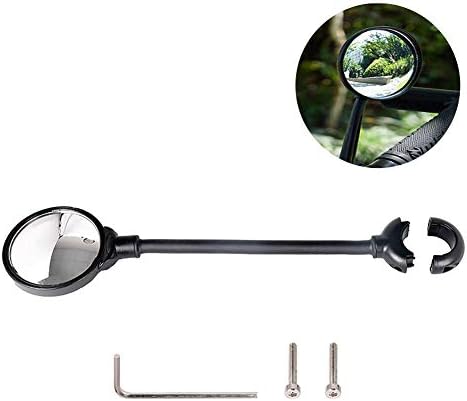 Katurn Bicycle Side Mirror, 1 Pcs Bike Handlebar Modified Side View Mirror Assembly for All Models Bike, Aluminum and ABS General Bicycle Accessories
