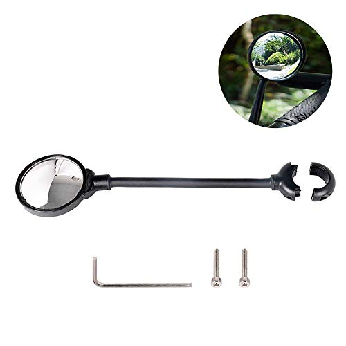 Katurn Bicycle Side Mirror, 1 Pcs Bike Handlebar Modified Side View Mirror Assembly for All Models Bike, Aluminum and ABS General Bicycle Accessories