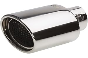 Simoni Racing TRX/75 Terminale di Scarico Universale, Uscita Inclinata Ovale Singola 120 x 80 mm, in Acciaio Inox