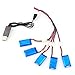 Produktbild Water & Wood 5x3.7V 500mAh Battery 2 to 5 Cable USB Charging Cable For Quadcopter