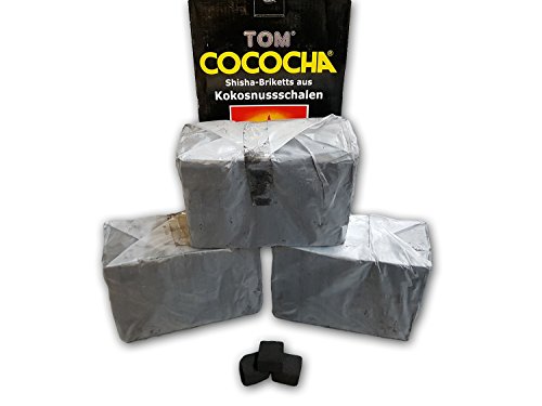 TOM COCOCHA Kokosnusskohle 3kg gelb 25x25x15mm - 2