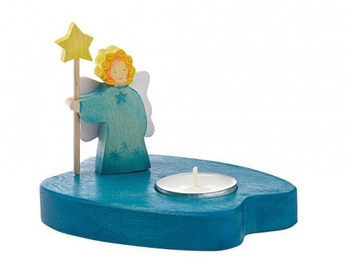 Preisvergleich Produktbild Ostheimer Teelicht mit Engel, blau
