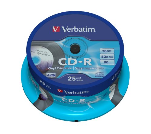 Verbatim Azo Vinyl Printable Surface 52x 700MB CD-R