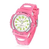 Kinderuhr Junge, Kinderuhr Armbanduhr Analog Wasserdicht Sports Uhren für Jungen und Mädchen Uhr Sports Uhren (Rosa)