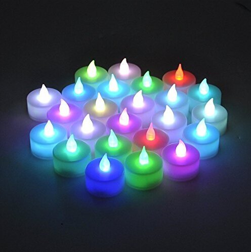 Domire 12 pz LED candele senza fiamma, candeline per decorazioni, feste, matrimoni con batterie Color changing