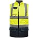Produktbild Warme Sicherheitsweste, hohe Sichtbarkeit, Vlies, wendbar, wasserdicht Gr. XXX-Large, Yellow / Navy