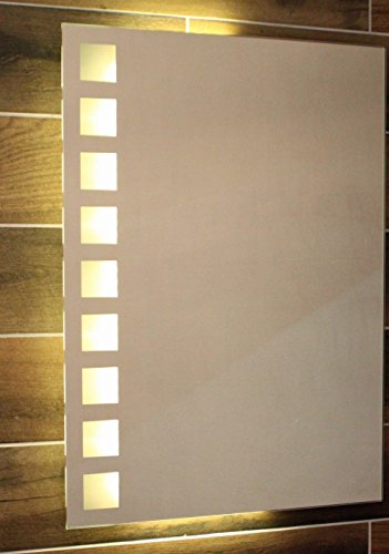 LED Badspiegel 50 x 70 cm Spiegel mit Beleuchtung RECHTS Bad Spiegel- GH-667975-1-W57-RECHTS – warm – weiß - 2
