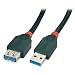 Produktbild LINDY USB 3.0 Verlängerung A/A schwarz, 1m A-Stecker an A-Kupplung