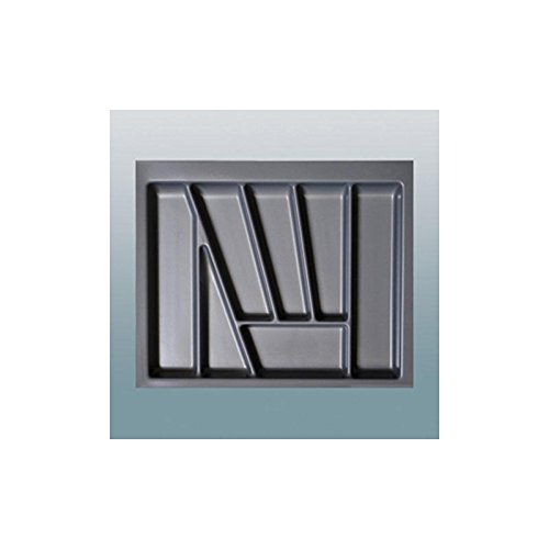 Besteckkasten 60er Schrank 50 mm Höhe Besteckeinsatz Schublade aus Kunststoff in Silbergrau Küche Besteck Ablage - 2