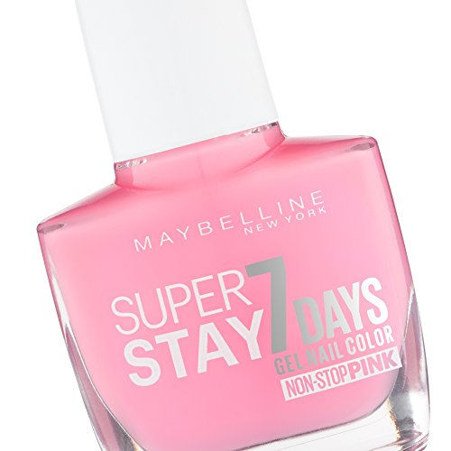 Maybelline New York Make-Up Superstay Nailpolish Forever Strong 7 Days Finish Gel Nagellack Flushed Pink / Non-Stop Pink Farblack mit ultra starkem Halt ohne UV Lampe in intensivem Rosa, 1 x 10 ml - 3