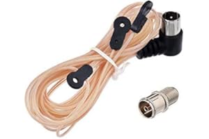 Superbat Wewnętrzny kabel antenowy radiowy FM Dipol 75 Ohm Złącze F Kabel koncentryczny w kształcie litery Y 2 m do wzmacniacza łańcuchowego HiFi Odbiornik Onkyo Denon Pioneer