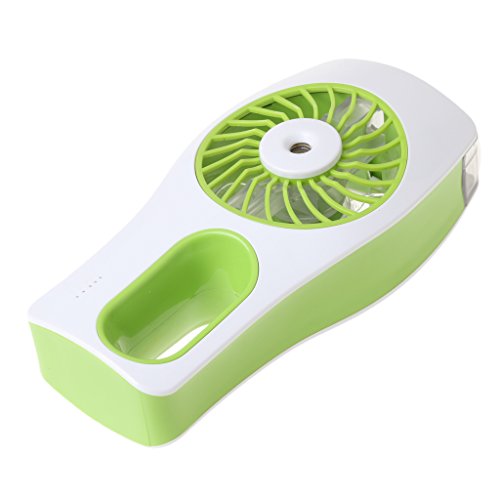 Gazechimp Mini Ventilator Handventilator mit Luftbefeuchter USB Standventilator - Grün