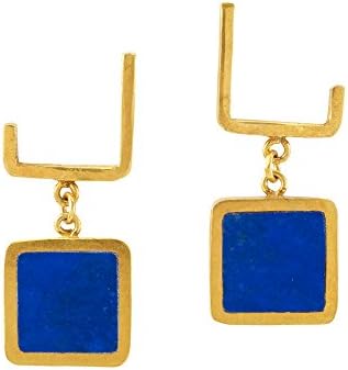 Pippa Small Yellow Gold Plated Sterling Silver Nilam Earrings