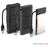 3-in-1 USB to SATA III Rugged Hard Drive Enclosure Kit - ElecGear Drop+ Certified Caddy Dust-proof Shockproof Portable External Convertor Adapter with Silicon Armour for 2.5" HDD SSD Hard Disk with UASP