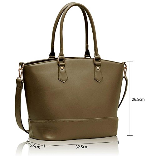 Frau Handtaschen Damen Groß Für Leinentrage Tasche Konstrukteur Imitat Leder Berühmtheit Stil Neu (C - Bräunen) C - Nude