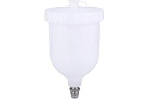 NOBRANDS Paint Spray Gun Pot, 600ml Spray Gun Pot Gravity Feed Plastic Paint Cup for D-evilbiss G-T-I/T-EKNA Pro Pri FLG Mini Spray Gun Gravity Spray Paint Sprayer Cup Pot Pneumatic Tool