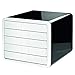 Produktbild HAN Schubladenbox i-Box 1551-33 in Schwarz-Weiß / Innovative & hochwertige Schreibtisch Box mit 5 Schubladen für Format A4–C4 / Für ein organisiertes, modernes Büro