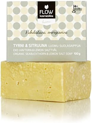 Flow Cosmetics Seabuckthorn &amp; Lemon Himalayan Salt Soap