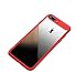 Produktbild iphone 7 Plus iphone 8 Plus hülle silikon weiche TPU Stoßstange für transparent Klar ultra-dünne harte PC-Acryl-Rückseite weicher hülle harter hülle Schutztelefon hülle Mode einfach Geschäft DECHYI -Rote