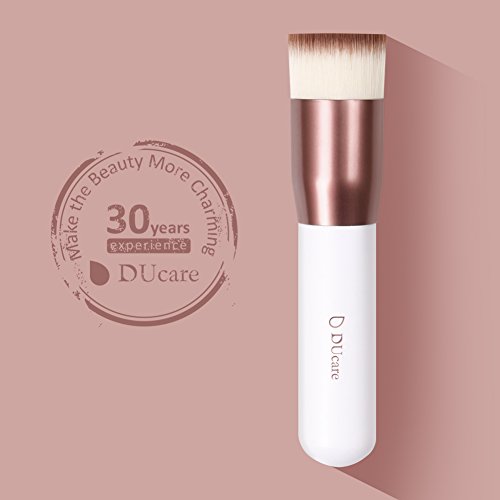 DUcare Flat Top Kabuki Foundation Brush Liquid Blending Mineral Powder Makeup Tools-Large
