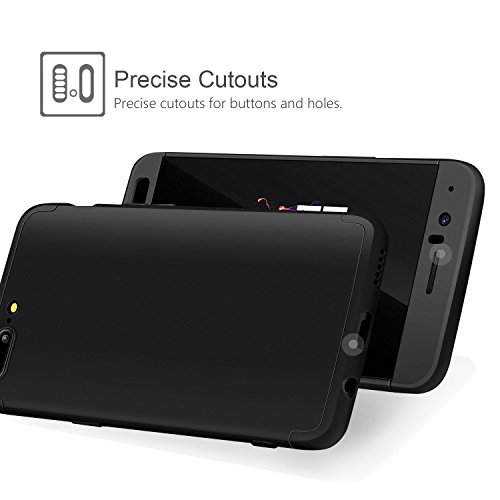 Funda OnePlus  5 Negro  ivencase Carcasa 3 en 1 Duro Tapa Anti-rasgu  os Mate PC Back Bumper Protector Anti-Scratch Integral Case Cover para OnePlus  5 5 5 