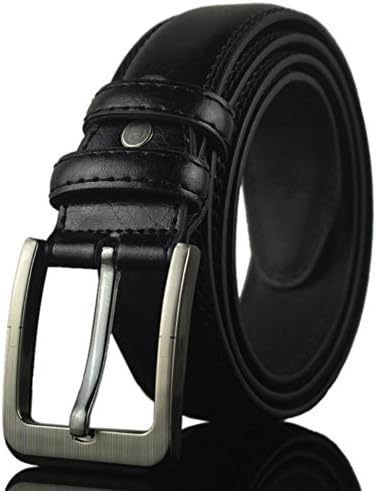 Katusi Mens Pin Buckle Belt Genuine Leather All Sizes Width 3.8cm Brown kts13 (110cm, 3)