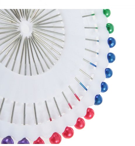 CHIC*MALL 480pcs Schneiderei Stecknadeln Rundkopf-Farbe-Perlen-Corsage Pin Sewing - 3