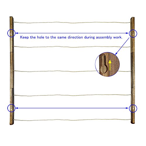 Love-KANKEI Bilderrahmen Collage Fotorahmen Holzbilderrahmen in Wäscheleinenoptik mit 30 kleinen Holzklammern, 2+1 Kombination - 7