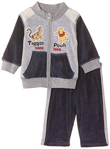 Disney Baby Boys Winnie the Pooh NH0099 Tracksuit, Grey (Light Grey Melange/Dress Blue), 0-6 Months (Manufacturer Size:6 Months)