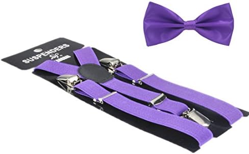 RUOYUCL Kids&amp;Baby Party Bow-Ties&amp;Suspenders 2pcs Set for Girls&amp;Boys