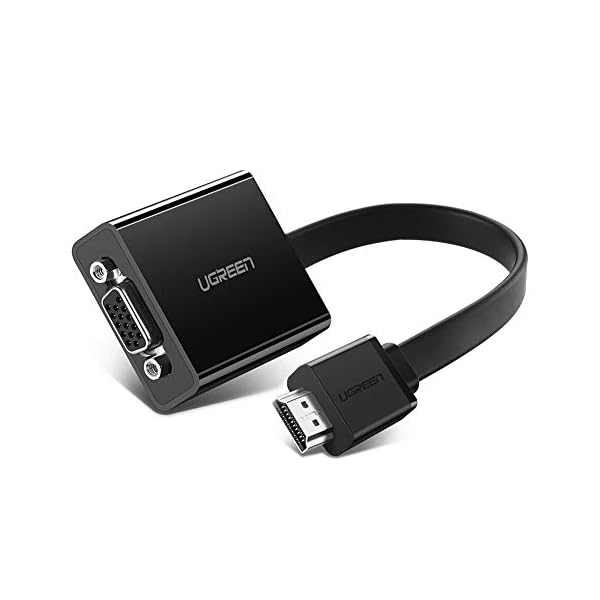 UGREEN HDMI auf VGA kabel Adapter 1080P HDTV Aktiv Audio Übertragung Konverterkabel unterstützt für PC Laptop, Chromebook, Raspberry Pi Schwarz