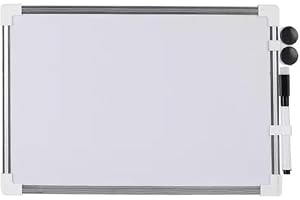 MARKQ Magnetic Whiteboard [30x40 cm] – Dry Erase White Board with Silver Frame, Perfect for Office, School, Home