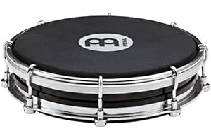 Meinl Percussion Samba Silent Tamborim - Silent Practice Tamborim with Mesh Head - Diameter 6 Inches - ABS Plastic, Black (STBR06ABS-BK)