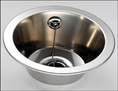 FIN260R Round inset bowl 310mm diameter Stainless Steel Sink