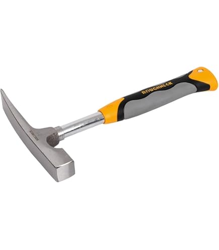 Marteau De Maçon 600 G Meister GS - Forme Berlin - Poignée 2 Composants Acier/Caoutchouc - Pour Travaux Maçonnerie