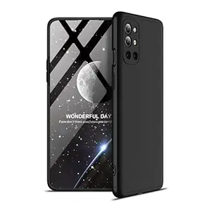 MOBILOVE Full Body 3 in 1 Slim Double Dip Case 360 Degree Protection Hard Bumper Back Case Cover for | OnePlus 9R 5G (Black)