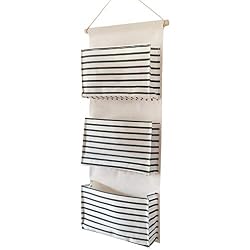 Ebeta Organisateur suspendu Porte Mur Organisateur Poche utilitaire Sac de rangement suspendu pour l'entrée vestiaire salle de bain 3 grands compartiments