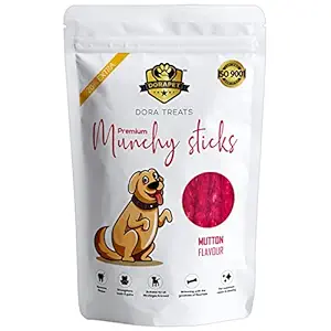 Dora Treats Munchy Sticks by Dorapet, Mutton Flavour, Dog Treats, 360 g x 2 (Buy 1 Get 1 Free)