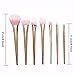 Yistu 7Pcs Professional Powder Cosmetic Makeup Brushes set (Rose Gold)