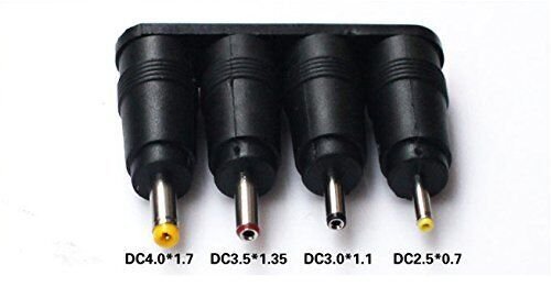 Onite 4 Stück Universal Netzteil adapter 5.5×2.1mm zu 4 DC Stecker Anschluss set+1 DC kabel für Laptop einsetzbar - 2