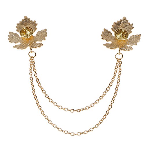 Bronce Antiguo Collar De La Hoja De Arce Retro Cadena De Broche De Reg