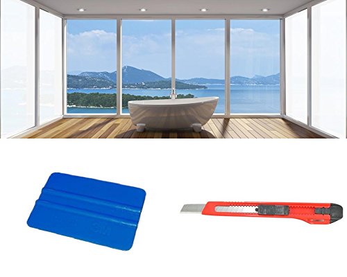 10,52€/m² Block out 100% Blickdichte Weisse Fensterfolie Verdunklungs Folie in 61,76,91,und 152 cm Rollenbreite (1m x91 cm Rollenbreite)