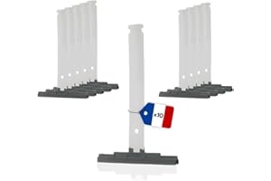 COPPERCART Lot de 10 attaches souples H880D à clipser – Fixation de tablier pour volet roulant – Acier et polyamide renforcé pour lames de 8 mm et tube ZF - Compatible volets roulants manuels et motorisés