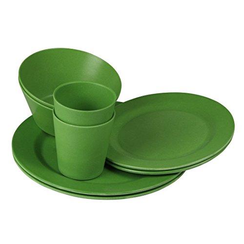 10T Bamboo Set Forest – Bambus Camping-Geschirr Set 8-teilig hellgrün - 2